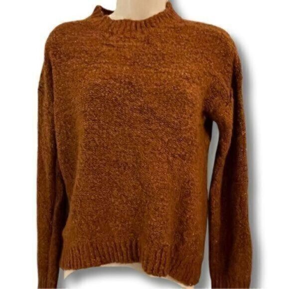 Copper Key Crewneck Chunky Sweater. A little glitter. Copper color. Fits like M - Picture 1 of 6
